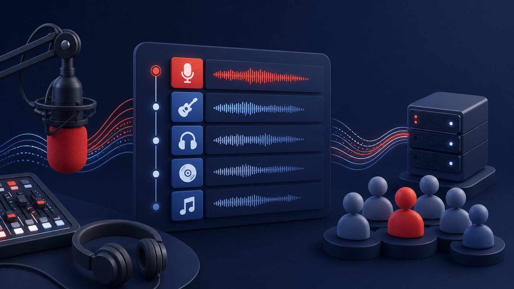 Hörer und Webradio-Server